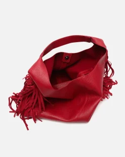 Bolso hobo con neceser extraíble y detalle flecos