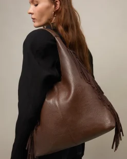 Bolso hobo con neceser extraíble y detalle flecos