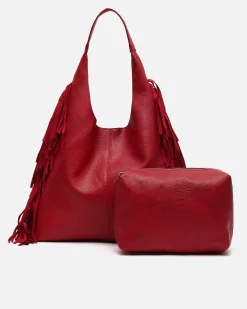 Bolso hobo con neceser extraíble y detalle flecos