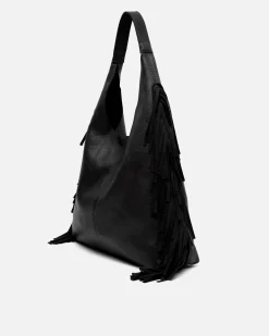 Bolso hobo con neceser extraíble y detalle flecos