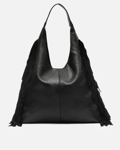 Bolso hobo con neceser extraíble y detalle flecos