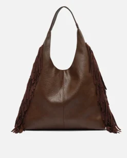 Bolso hobo con neceser extraíble y detalle flecos
