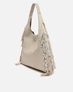 Bolso hobo con neceser extraíble y detalle fleco