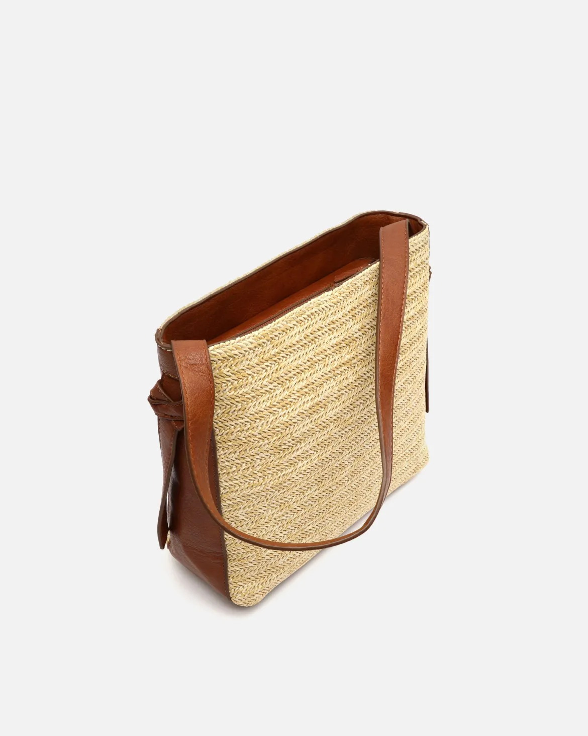 Bolso hobo efecto rafia