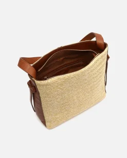 Bolso hobo efecto rafia