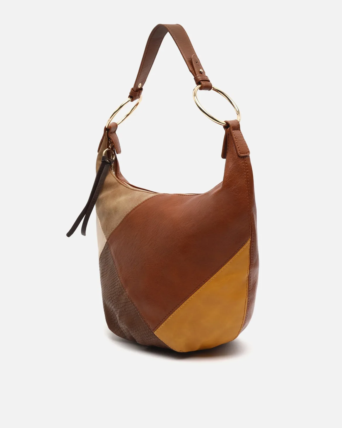 Bolso hobo estampado patchwork