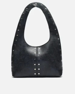 Bolso hobo grande con detalles metálicos