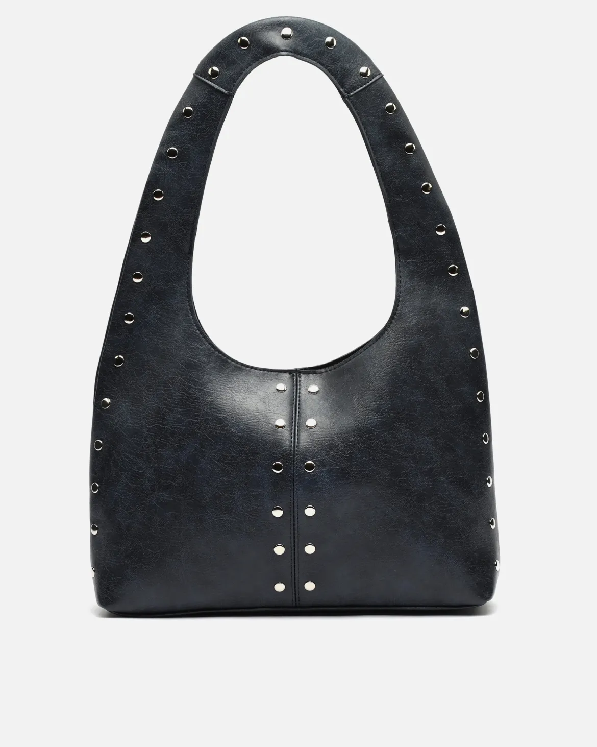 Bolso hobo grande con detalles metálicos