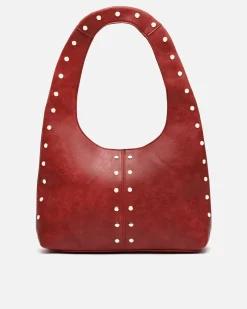 Bolso hobo grande con detalles metálicos