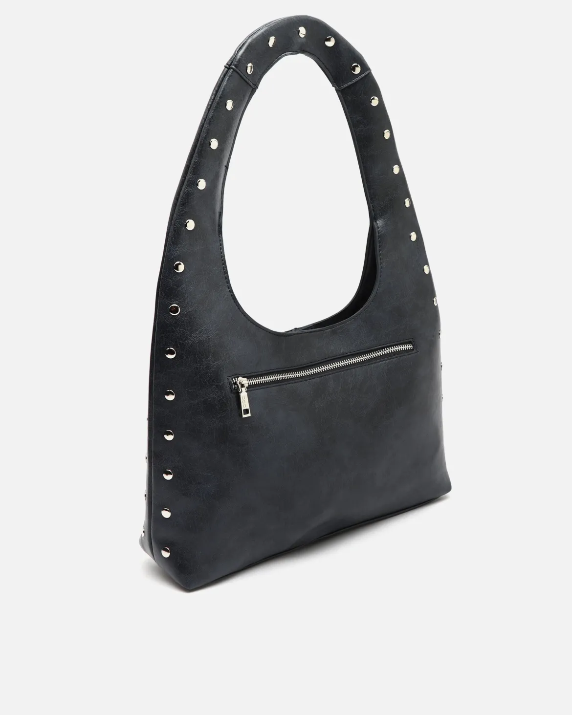 Bolso hobo grande con detalles metálicos