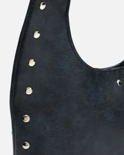 Bolso hobo grande con detalles metálicos