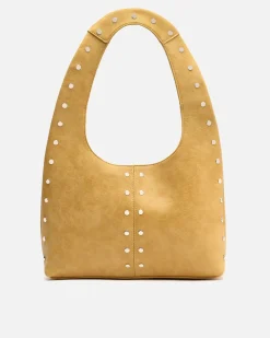Bolso hobo grande con detalles metálicos