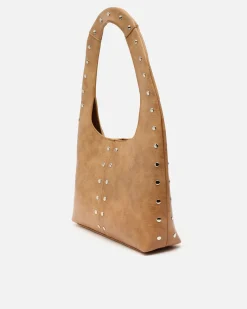 Bolso hobo grande con detalles metálicos