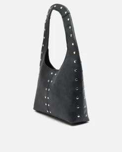 Bolso hobo grande con detalles metálicos