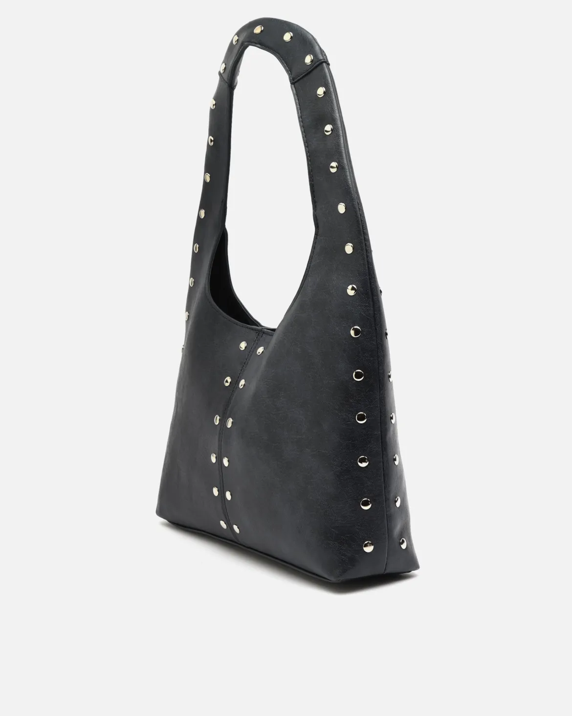 Bolso hobo grande con detalles metálicos