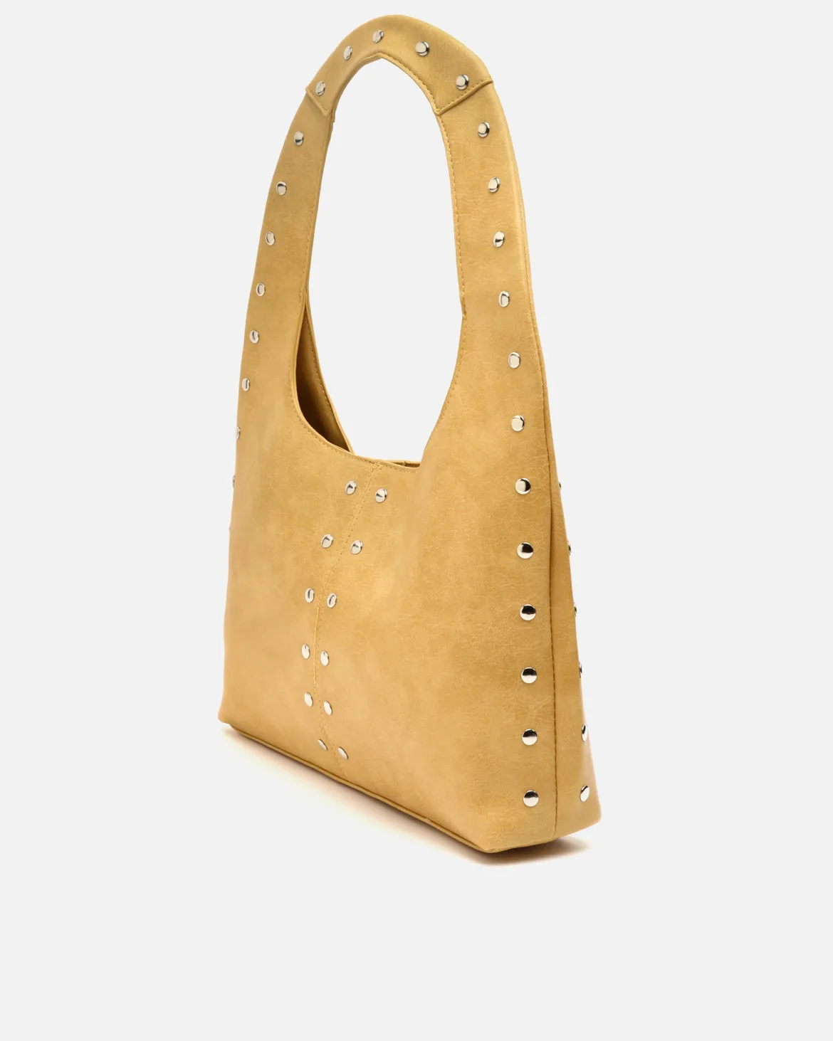 Bolso hobo grande con detalles metálicos