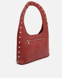Bolso hobo grande con detalles metálicos