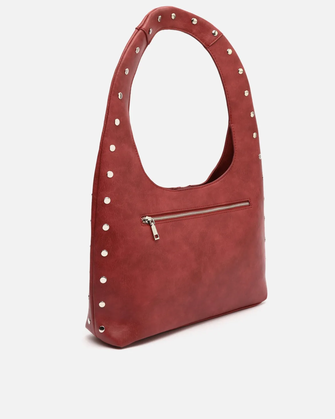 Bolso hobo grande con detalles metálicos