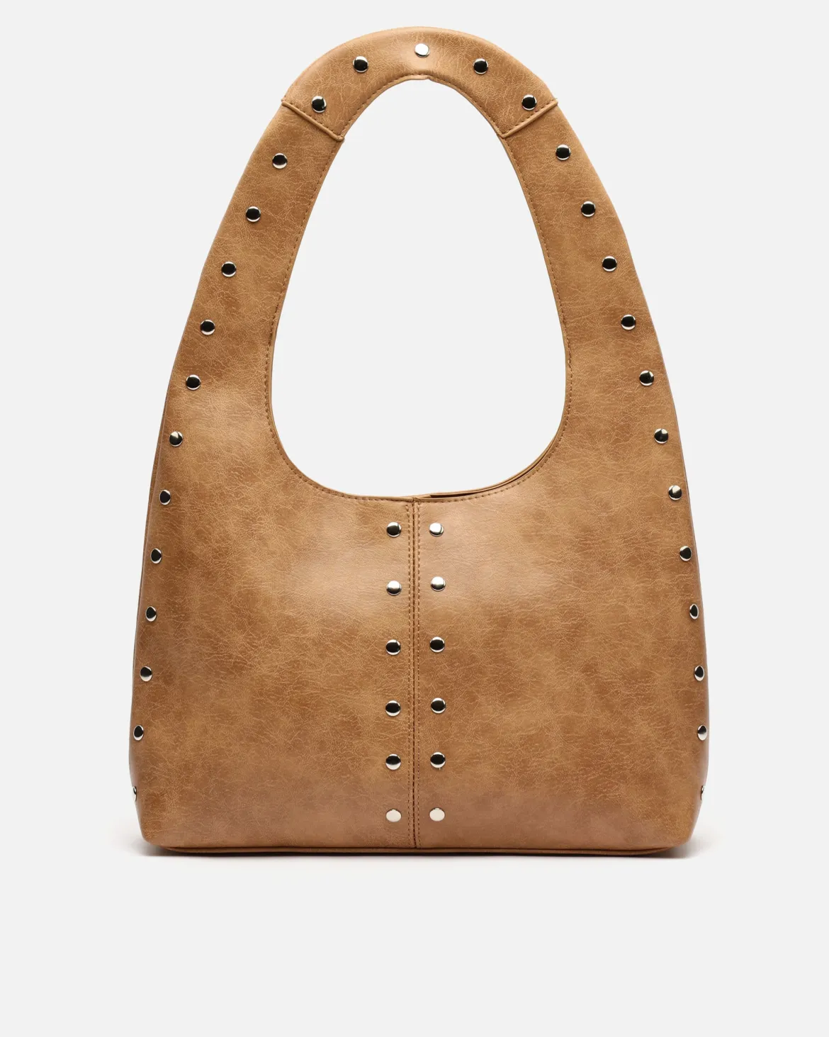 Bolso hobo grande con detalles metálicos
