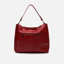Bolso hobo grande con detalles metálicos
