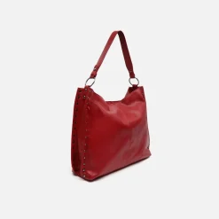 Bolso hobo grande con detalles metálicos