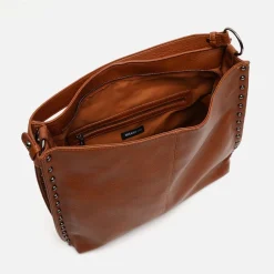 Bolso hobo grande con detalles metálicos