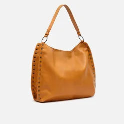 Bolso hobo grande con detalles metálicos