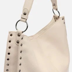 Bolso hobo grande con detalles metálicos
