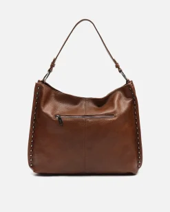 Bolso hobo grande con detalles metálicos