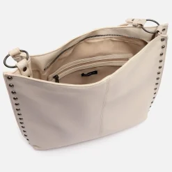 Bolso hobo grande con detalles metálicos