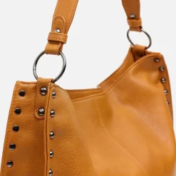 Bolso hobo grande con detalles metálicos