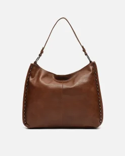 Bolso hobo grande con detalles metálicos