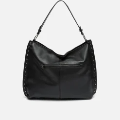 Bolso hobo grande con detalles metálicos