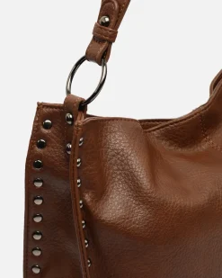 Bolso hobo grande con detalles metálicos