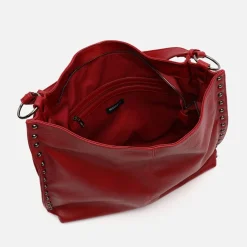 Bolso hobo grande con detalles metálicos