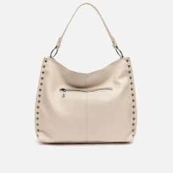 Bolso hobo grande con detalles metálicos