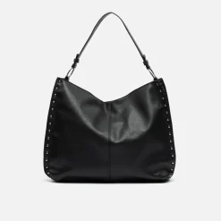Bolso hobo grande con detalles metálicos