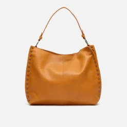 Bolso hobo grande con detalles metálicos
