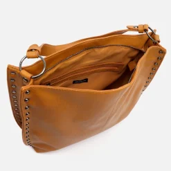 Bolso hobo grande con detalles metálicos