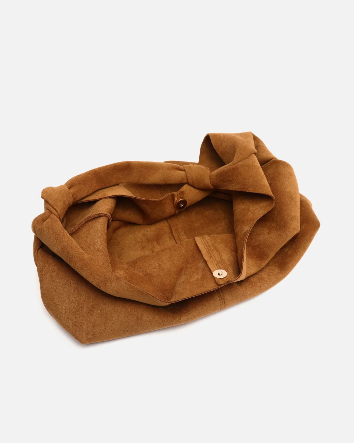 Bolso hobo grande efecto ante con neceser extraíble