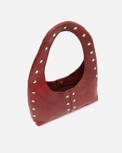 Bolso hobo pequeño con detalles metálicos