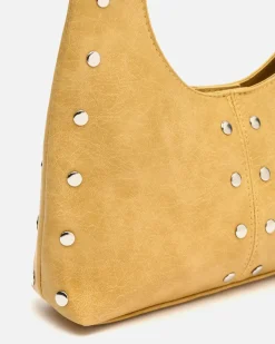 Bolso hobo pequeño con detalles metálicos