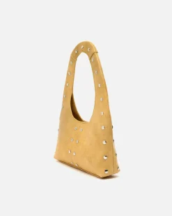 Bolso hobo pequeño con detalles metálicos
