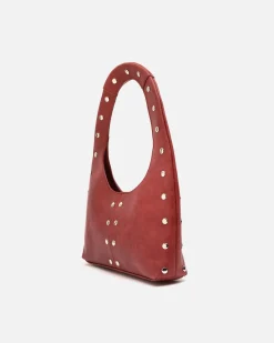 Bolso hobo pequeño con detalles metálicos