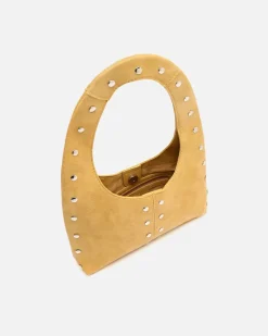 Bolso hobo pequeño con detalles metálicos