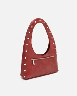 Bolso hobo pequeño con detalles metálicos