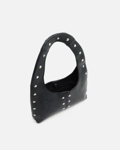 Bolso hobo pequeño con detalles metálicos