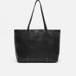 Bolso shopper con detalles metálicos