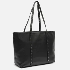 Bolso shopper con detalles metálicos