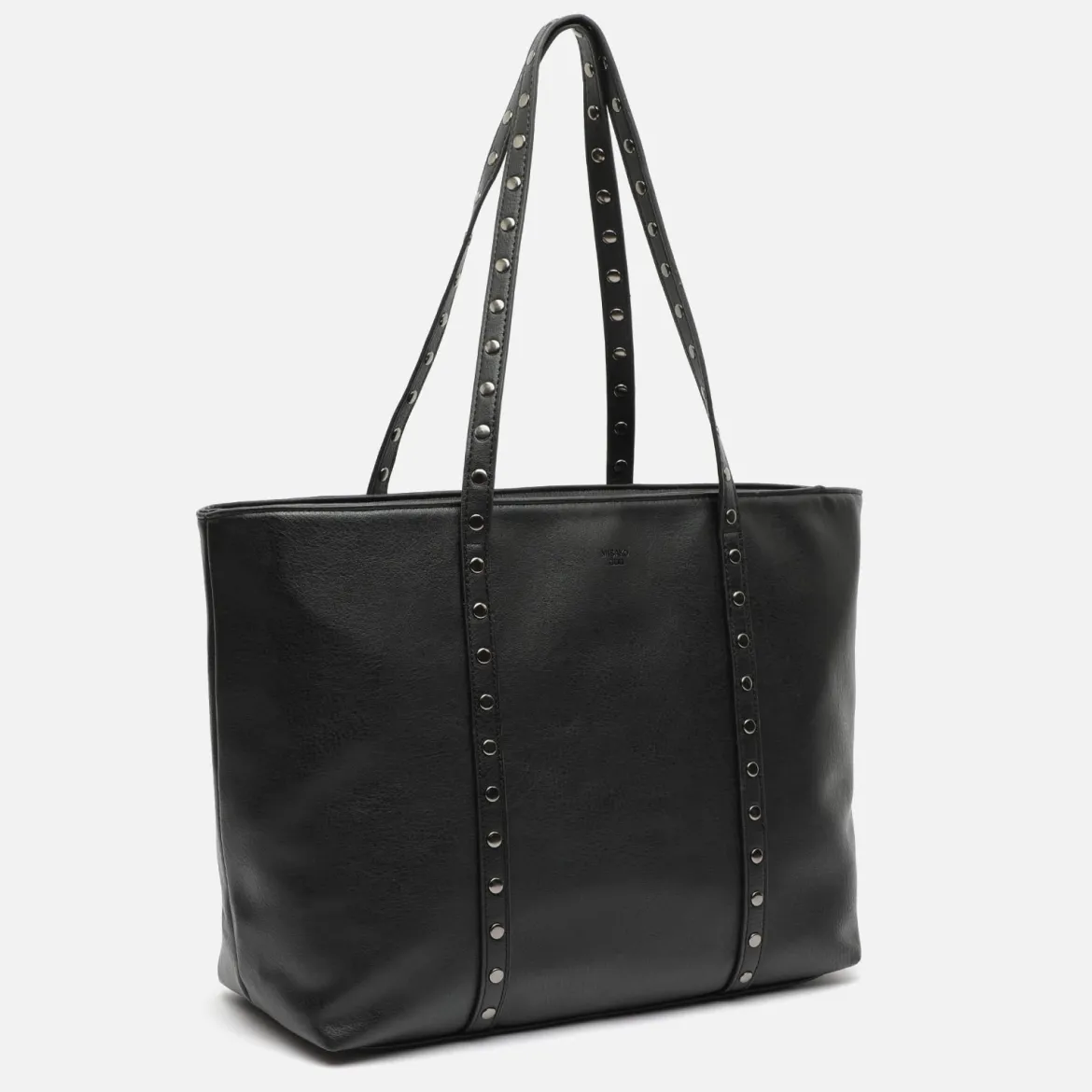 Bolso shopper con detalles metálicos